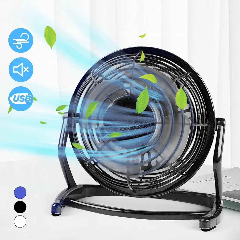 Mini USB Desk Fan - Adjustable Quiet Cooling Fan