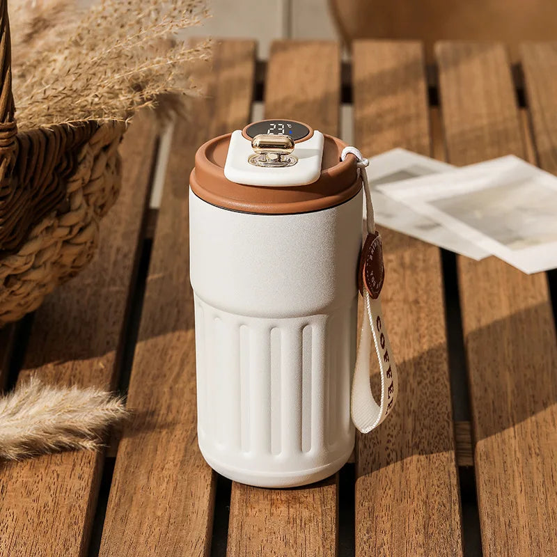 450ML Stainless Steel Thermal Water Bottle Coffee Cup LED Temperature Display Travel Vacuum Flask Keep Cold and Heat Thermal Mug