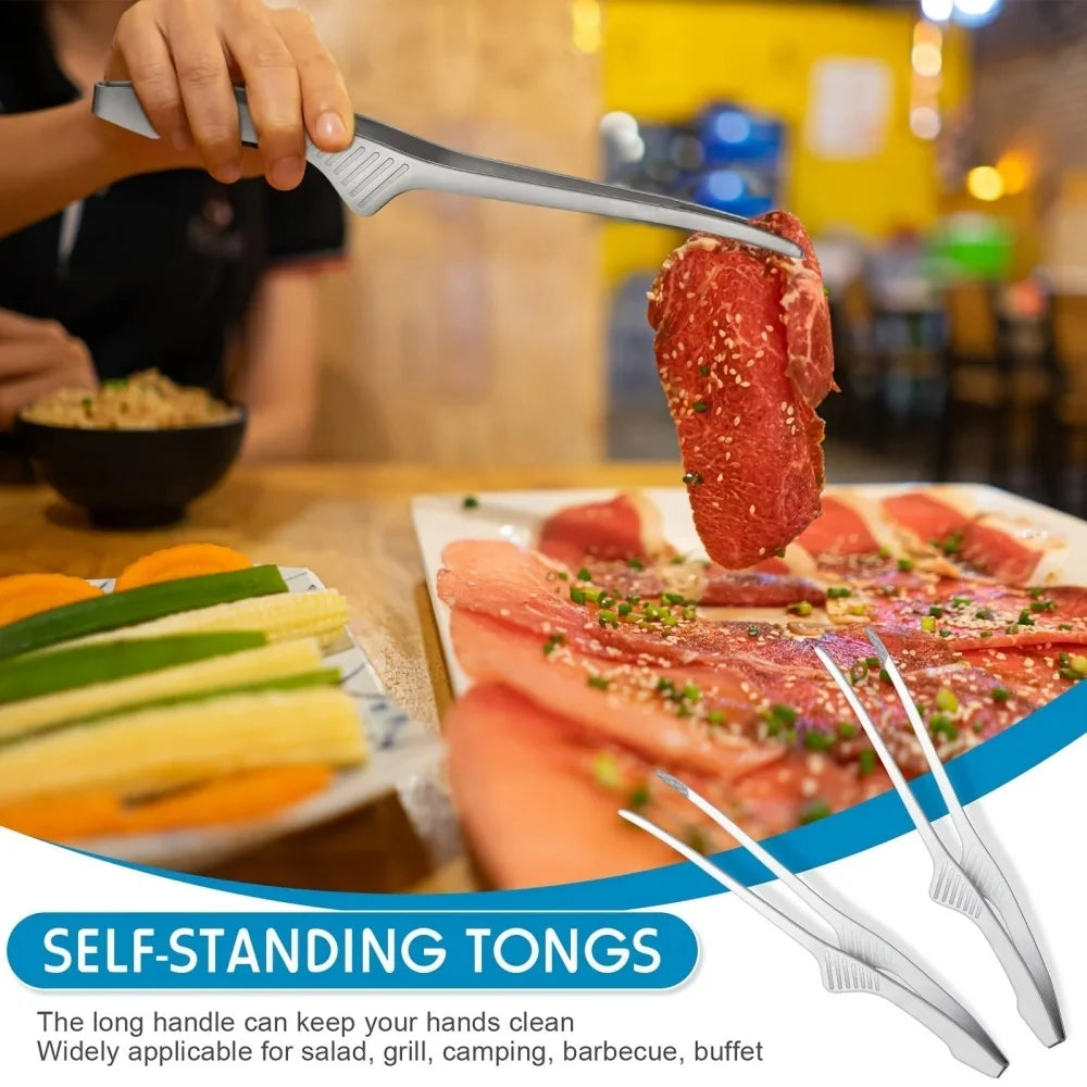 Stainless Steel Food Tongs Korean Barbecue Bbq Steak Clip Multi-purpose Food Clips Kitchen Gadgets Barbecue Accessories