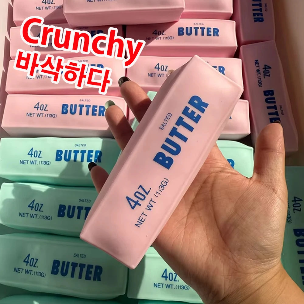 Crunchy Butter Stick Squishy Toy Stress Ball Fidget Squeeze Toys Round Blocks Filled ASMR Anti Stress Release Hand Relax Gifts