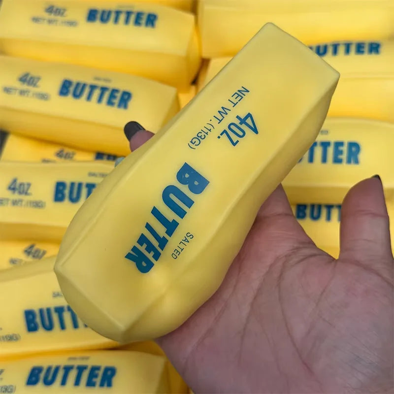 Crunchy Butter Stick Squishy Toy Stress Ball Fidget Squeeze Toys Round Blocks Filled ASMR Anti Stress Release Hand Relax Gifts