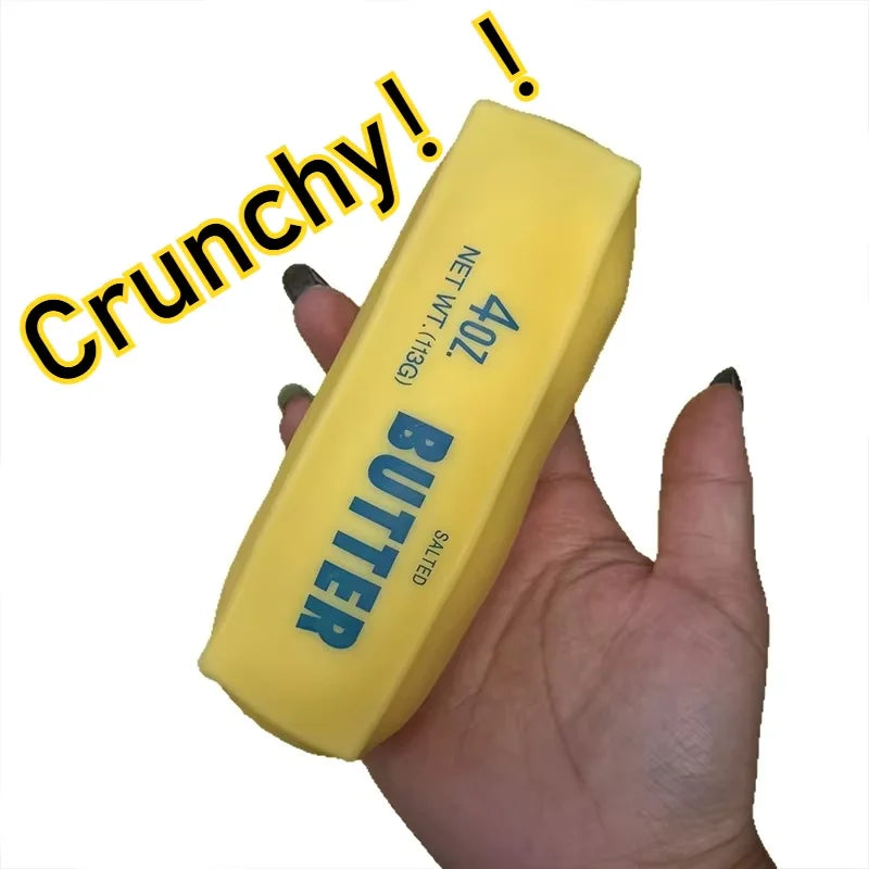 Crunchy Butter Stick Squishy Toy Stress Ball Fidget Squeeze Toys Round Blocks Filled ASMR Anti Stress Release Hand Relax Gifts
