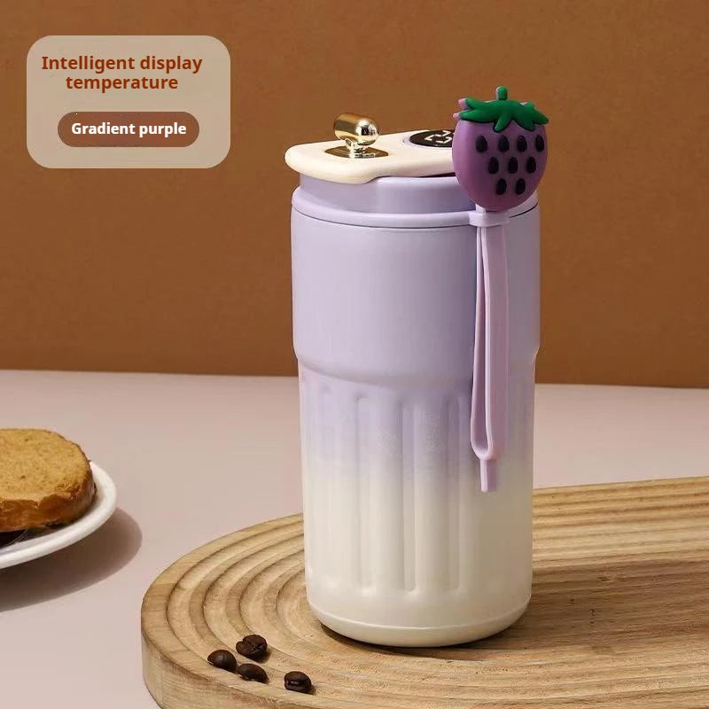 450ML Stainless Steel Thermal Water Bottle Coffee Cup LED Temperature Display Travel Vacuum Flask Keep Cold and Heat Thermal Mug