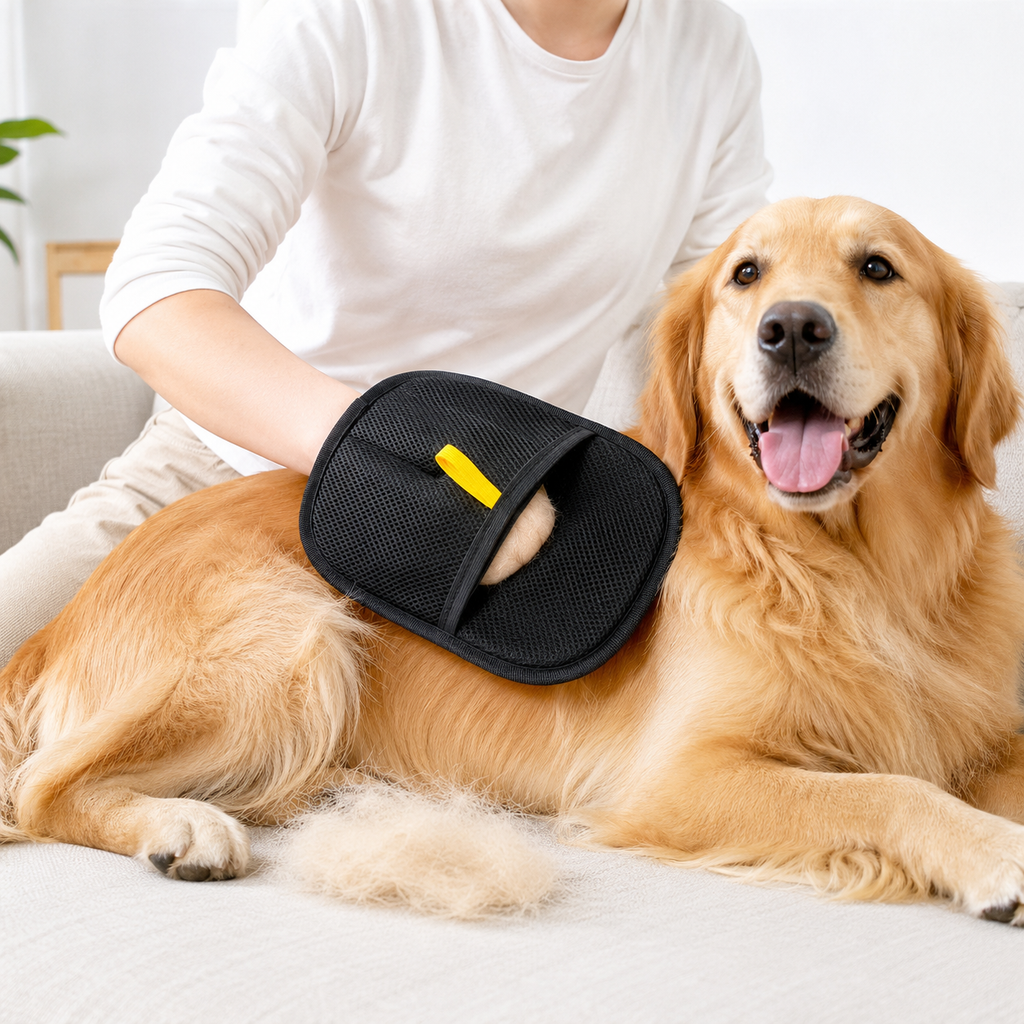 Reusable Pet Hair Remover Mitt – Washable Lint & Fur Remover Glove for Cats, Dogs, Furniture & Car Seats