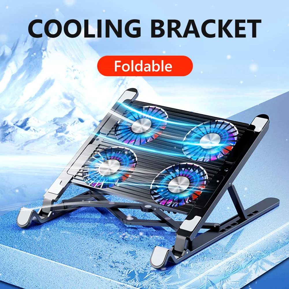 Adjustable Laptop Cooling Stand with Dual / Quad Fan