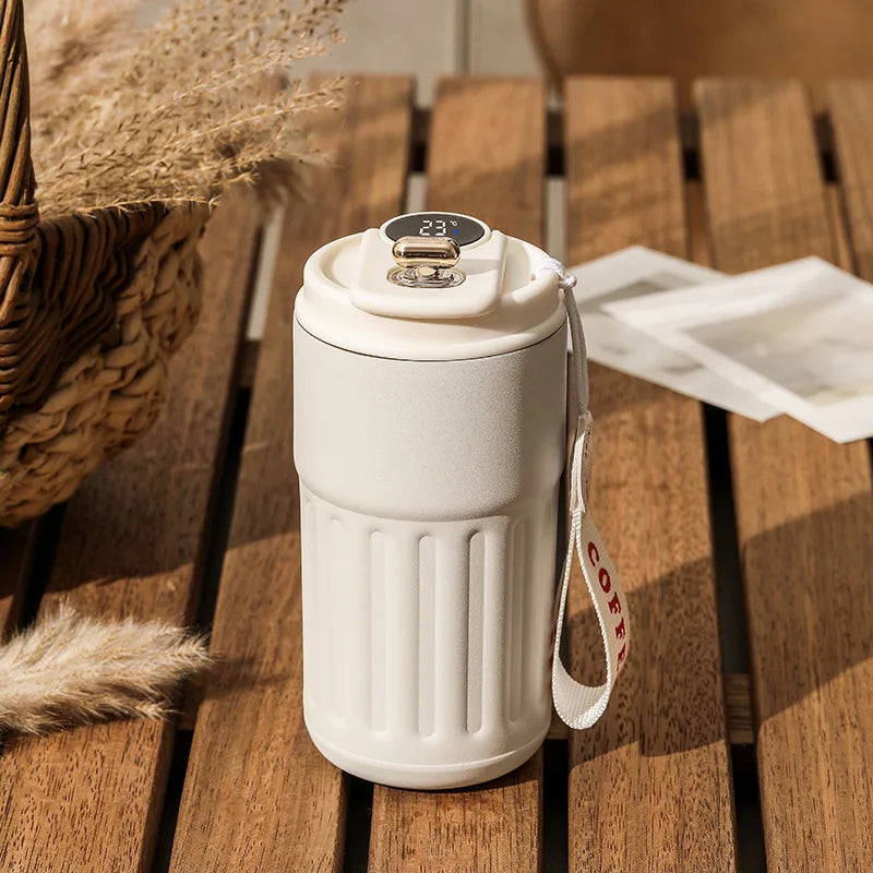450ML Stainless Steel Thermal Water Bottle Coffee Cup LED Temperature Display Travel Vacuum Flask Keep Cold and Heat Thermal Mug