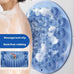 Exfoliating Shower Foot & Back Scrubber, Massage Pad,Wall Mounted Back Scrubber, Silicone Bath Massage Foot Mat with Suction Cup