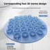 Exfoliating Shower Foot & Back Scrubber, Massage Pad,Wall Mounted Back Scrubber, Silicone Bath Massage Foot Mat with Suction Cup