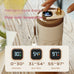 450ML Stainless Steel Thermal Water Bottle Coffee Cup LED Temperature Display Travel Vacuum Flask Keep Cold and Heat Thermal Mug