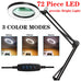 Hot sell 72LED 8X/10X Magnifier USB 3 Colors LED Magnifying Glass for Soldering Iron Repair/Table Lamp/Skincare Beauty tools
