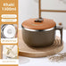 1pc 304 Instant Noodle Bowl - Stainless Steel Large Capacity with Lid Portable Tableware Perfect for Serving Noodles and Rice