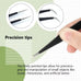 Tweezers, Precision Black DIY Tweezers for Nail Art and Eyelash Extensions Beauty Tools